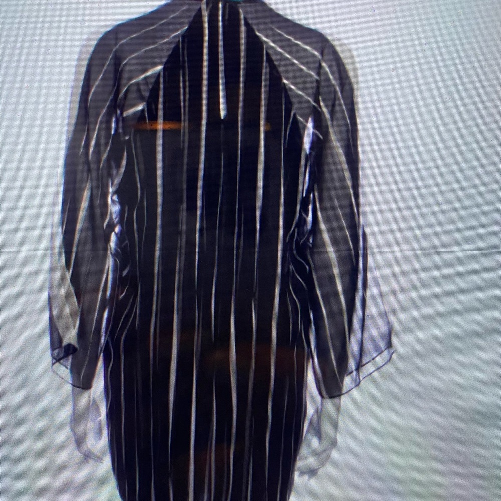 Halston Heritage Striped Mini Dress - Picture 7 of 7
